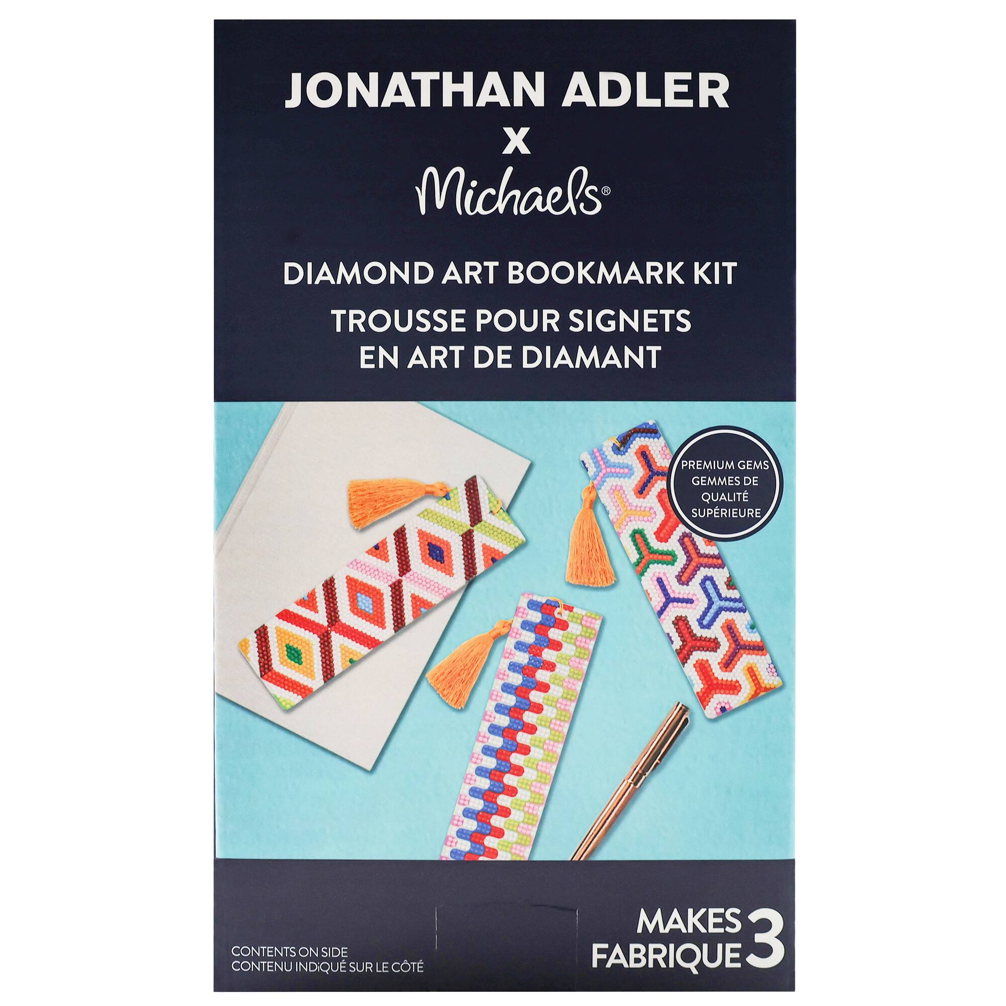 Jonathan Adler x Michaels Bright Print Diamond Art Bookmark Kit